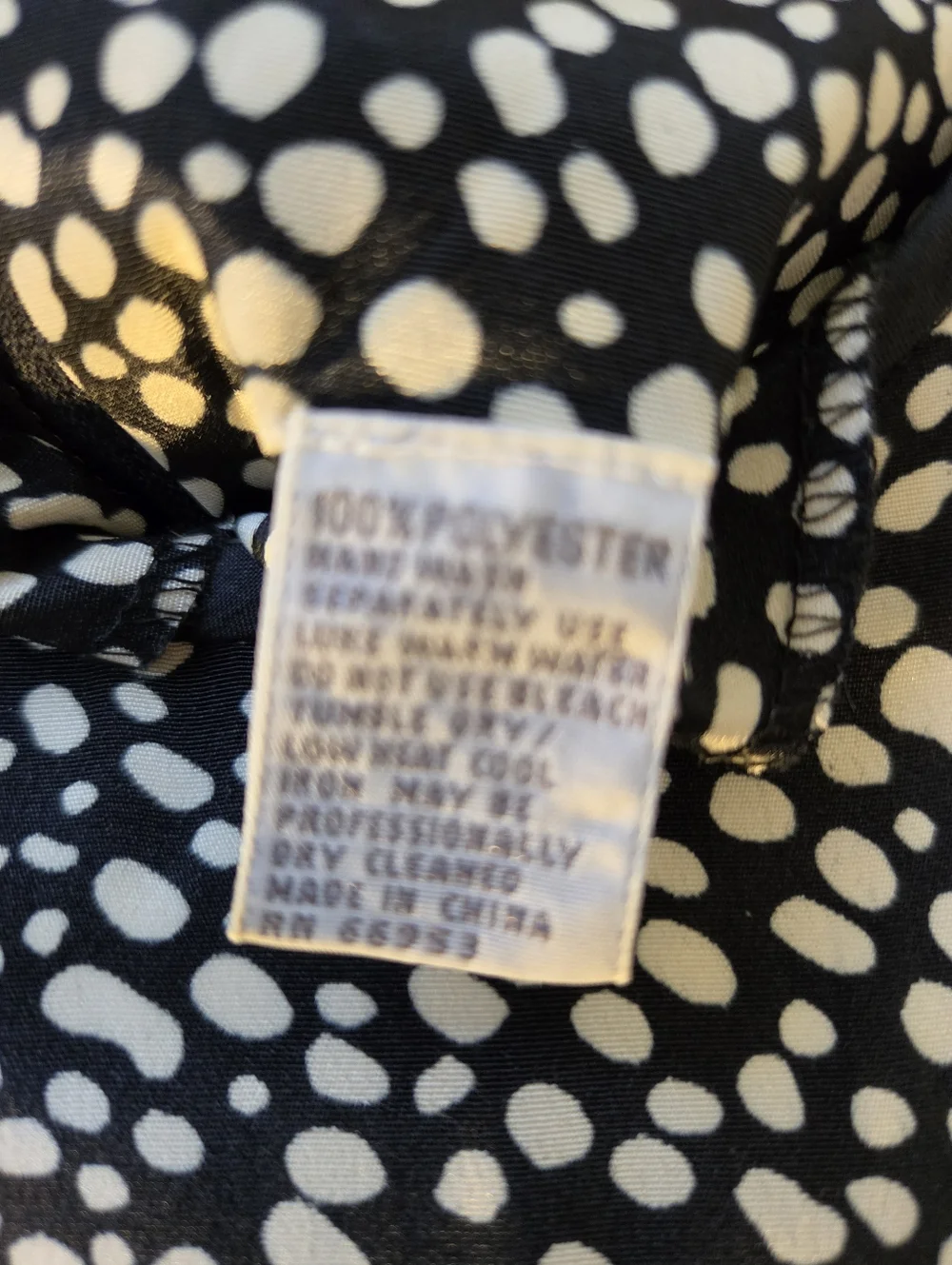 Leslie Fay Vintage Black & Beige Dotted Midi-Dress with Black Trim, Size 10 - Picture 11 of 11